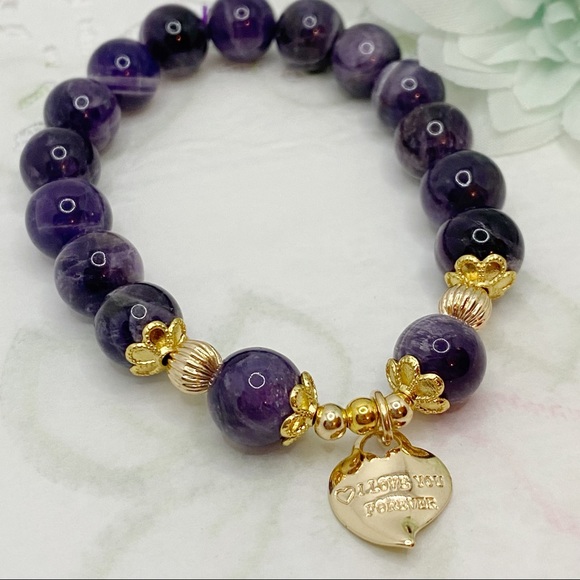 Nature Amethyst Quartz Bracelet - Picture 1 of 10